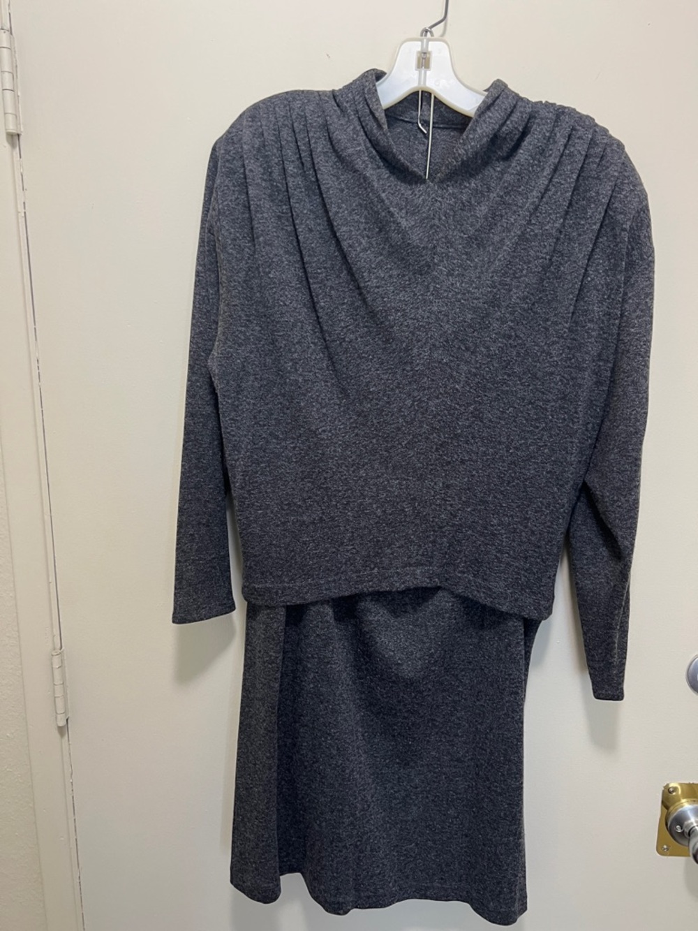 Charcoal Gray Mini Skirt Set - Brand Unspecified
